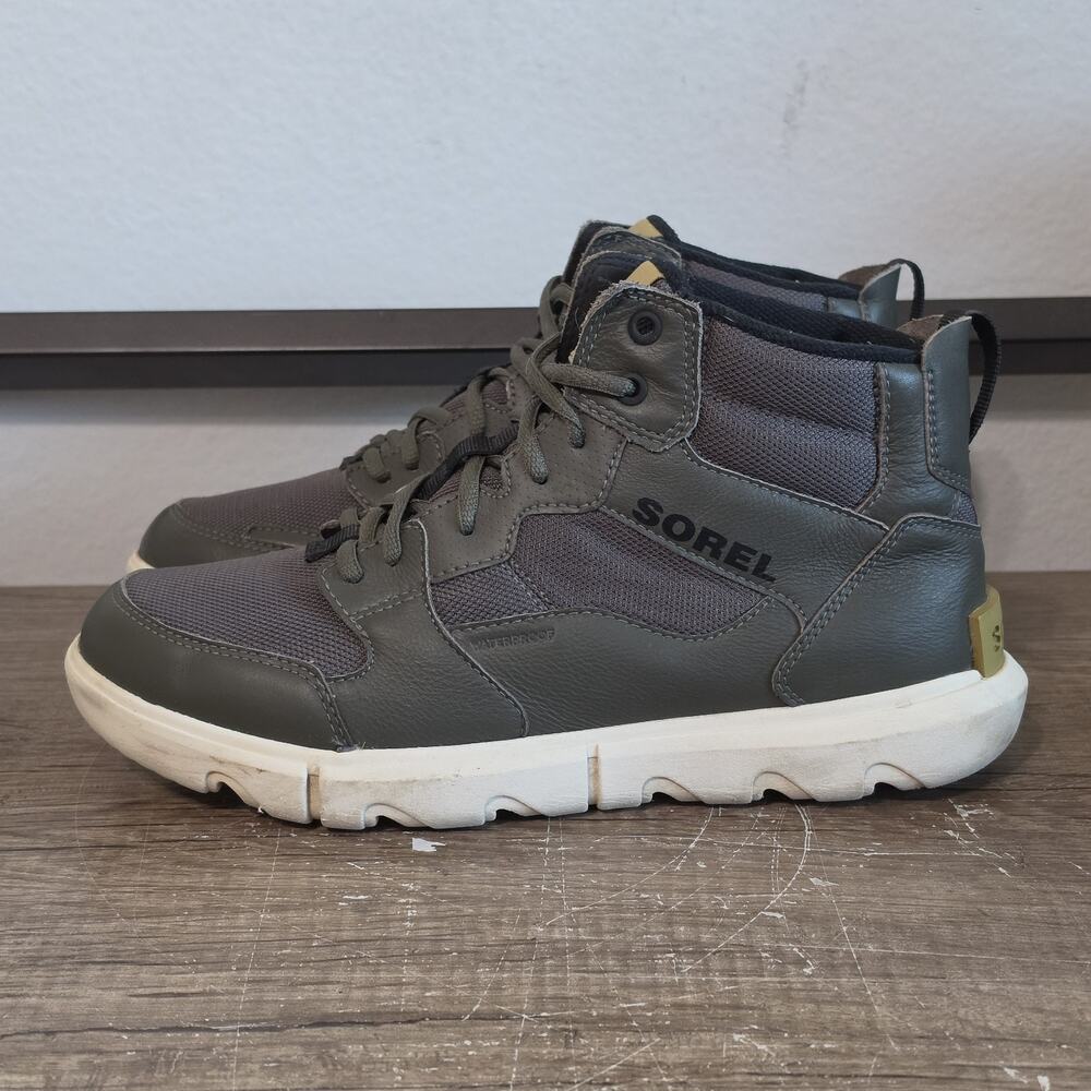 Sorel Explorer Mid Waterproof Men's Boots Shoes Size 9.5 Green